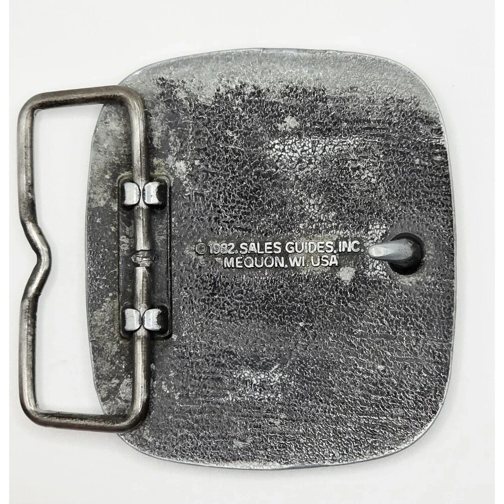 Vintage Pewter Lite A Fine Pilsner Beer Belt Buckle Antique Ships Fast